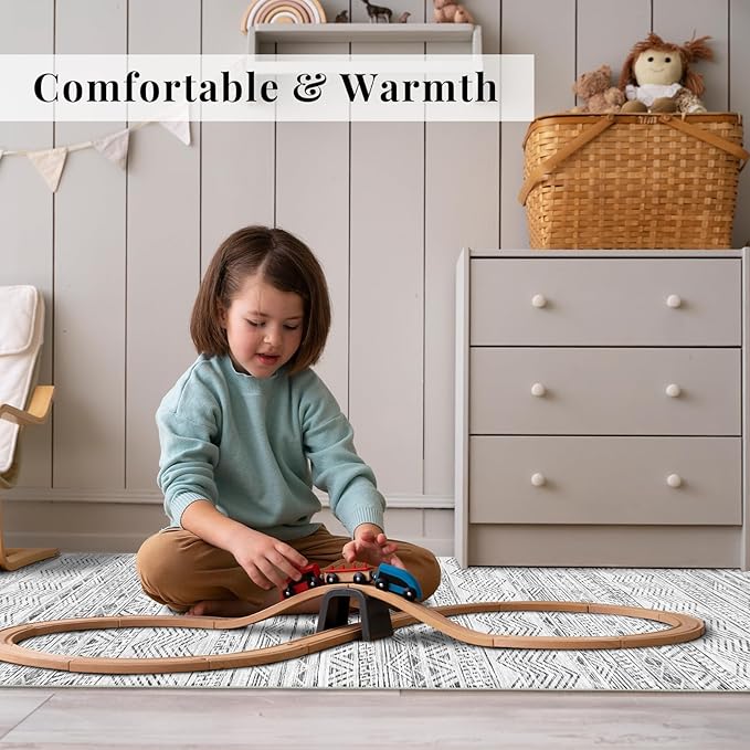 2x8 Washable Kitchen Runner Rug: Modern Moroccan Runners - Image 3