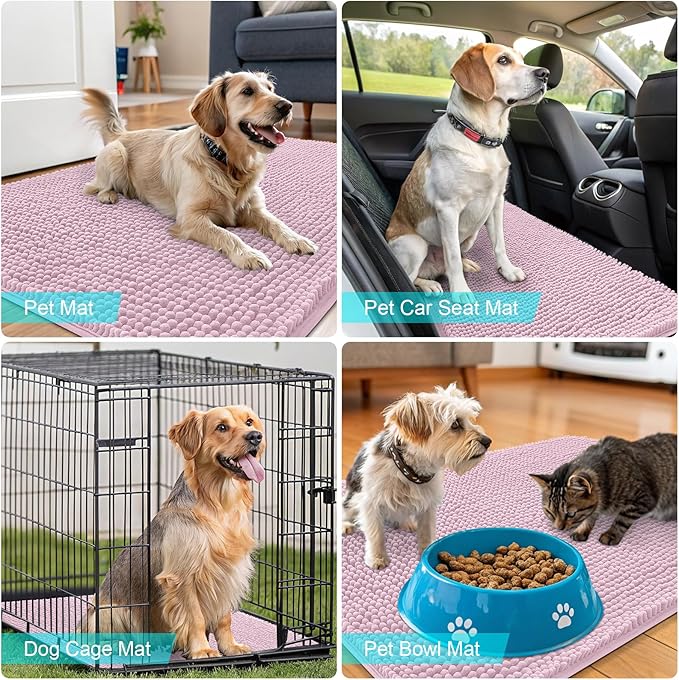 OLANLY Dog Door Mat for Muddy Paws 47x24, Absorbs Moisture and Dirt, Absorbent - Image 7