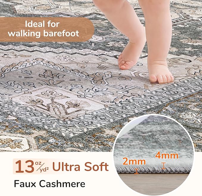 OPPODREAM Soft 6x9 Area Rugs, Washable Rug 6x9 - Image 2