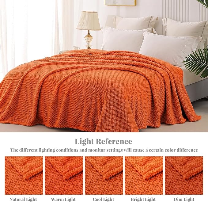 Whale Flotilla Twin Size Fuzzy Fleece Blanket, Fluffy Warm Soft Jacquard Bed - Image 9