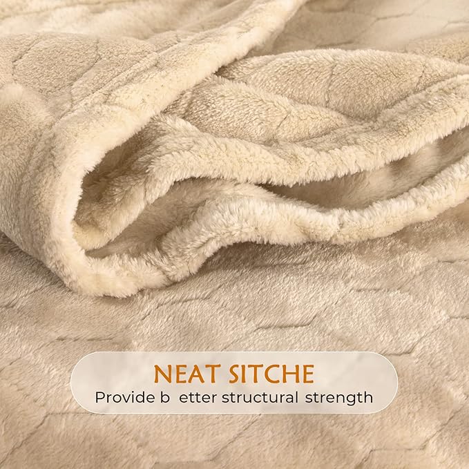 TOONOW Fleece Blanket Textured Fuzzy Plush Throw Blanket Twin Size 60" x 80" - Image 5