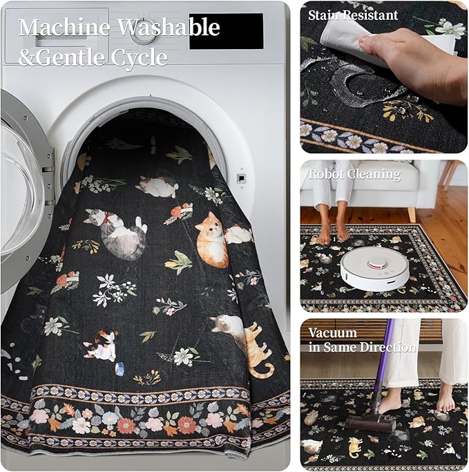 2'6"x8' Washable Kitchen Runner Rug - Image 4