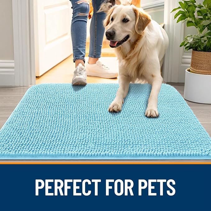 OLANLY Dog Door Mat for Muddy Paws 30x17, Absorbs Moisture and Dirt, Absorbent - Image 6