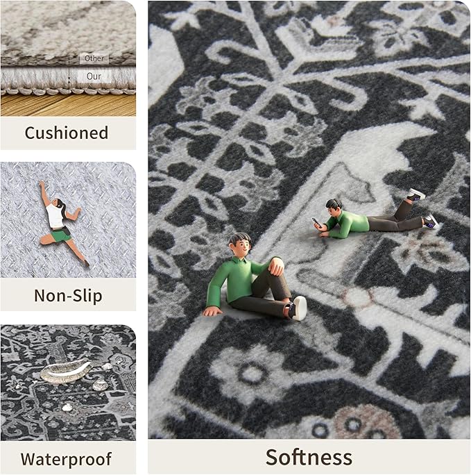 Washable 2x3 Entryway Area Rug - Image 5