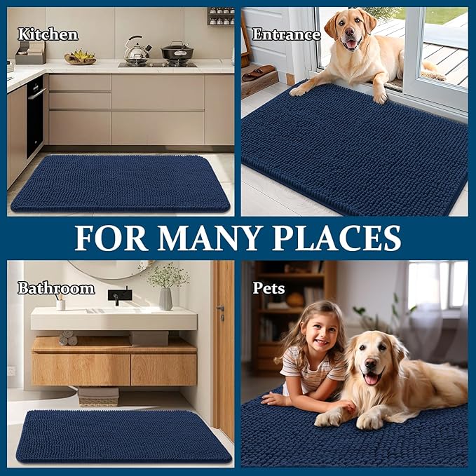 OLANLY Dog Door Mat for Muddy Paws 50x30, Absorbs Moisture and Dirt, Absorbent - Image 8