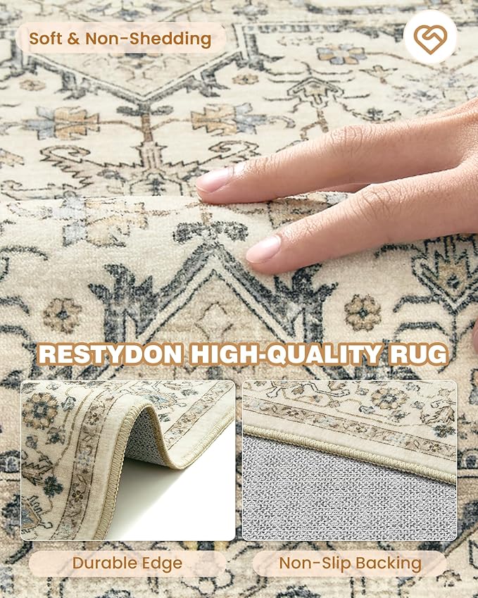 3x5 Area Rugs for Entryway, Kitchen Rugs Non Slip Washable for Dining Room - Image 7