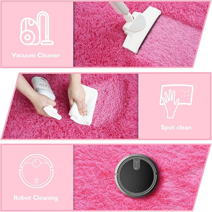 Shag Area Rug for Bedroom 3x5, Fluffy Area Rugs for Living Room, Soft Fuzzy Rug - Image 4