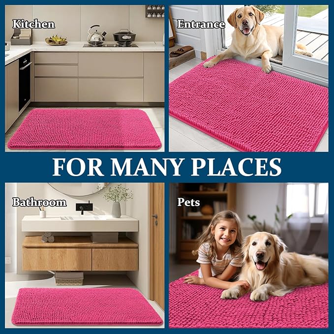 OLANLY Dog Door Mat for Muddy Paws 50x30, Absorbs Moisture and Dirt, Absorbent - Image 8