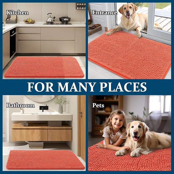 OLANLY Dog Door Mat for Muddy Paws 30x20, Absorbs Moisture and Dirt, Absorbent - Image 8
