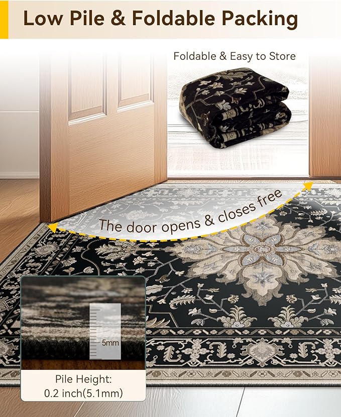 Area Rugs 2'x9' Runner Rug Non Slip Washable - Image 5