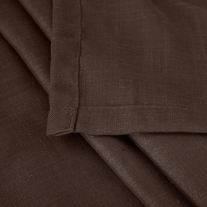 BGment Brown Linen Curtains 63 Inches Long - Image 8