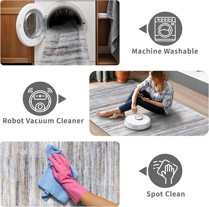 2x3 Small Washable Area Rug: Non-Slip Indoor Door Mat - Image 3
