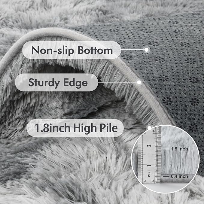 6x9 Ft Large Shag Rugs for Living Room Decor, Tie-Dyed Ultra Soft Fluffy Furry - Image 5