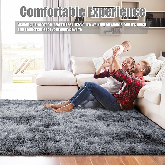 9x12 Fluffy Area Rugs for Living Room, Large Fuzzy Shag Area Rug for Bedroom - Image 5