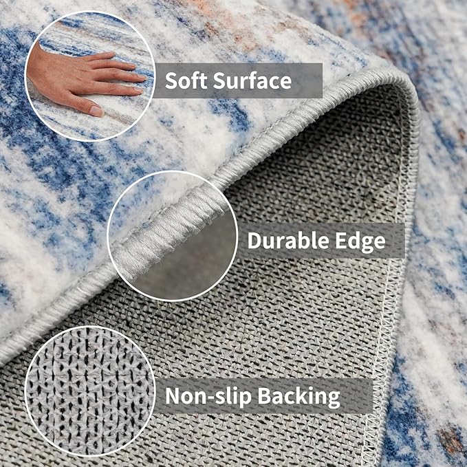 3x6 Washable Runner Rug for Family: Easy-to-Clean Runners for Hallway Entryway - Image 5