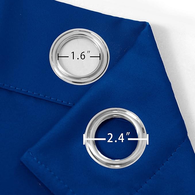 LEMOMO Blackout Curtains 66 x 84 inch/Royal Blue Curtains Set of 2 - Image 5