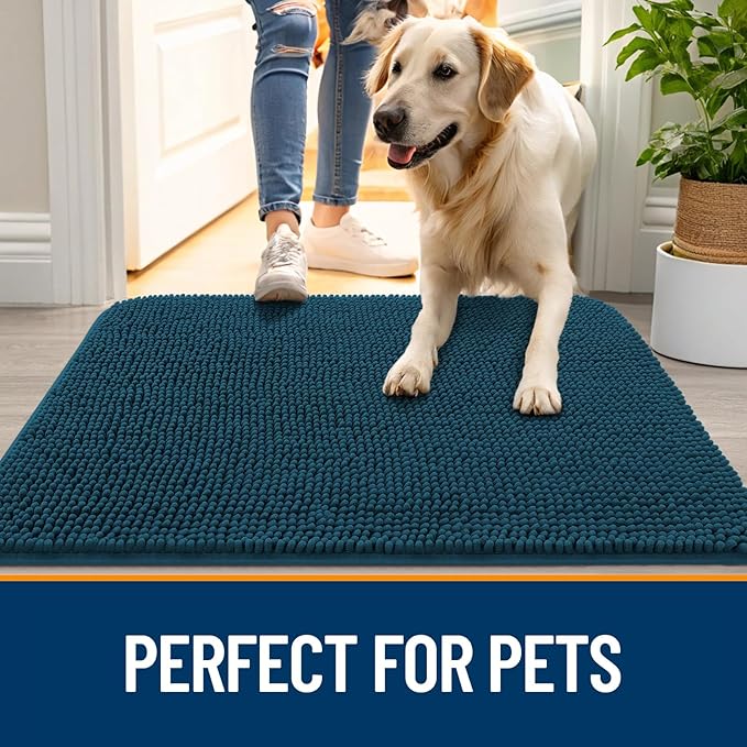 OLANLY Dog Door Mat for Muddy Paws 70x46, Absorbs Moisture and Dirt, Absorbent - Image 6