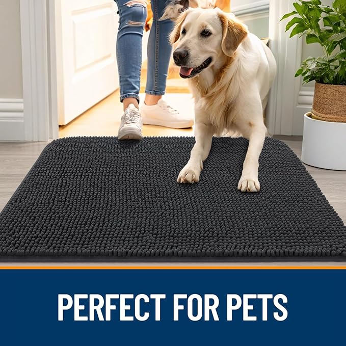 OLANLY Dog Door Mat for Muddy Paws 70x46, Absorbs Moisture and Dirt, Absorbent - Image 6