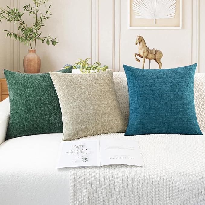 CaliTime Christmas Throw Pillow Covers Decorative 20 X 20 Inches Pack of 2 Cozy - Image 5