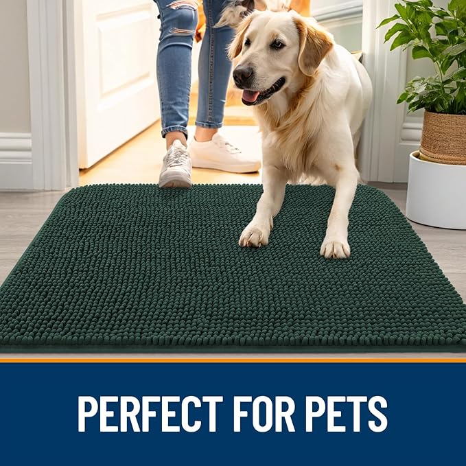 OLANLY Dog Door Mat for Muddy Paws 59x20, Absorbs Moisture and Dirt, Absorbent - Image 6