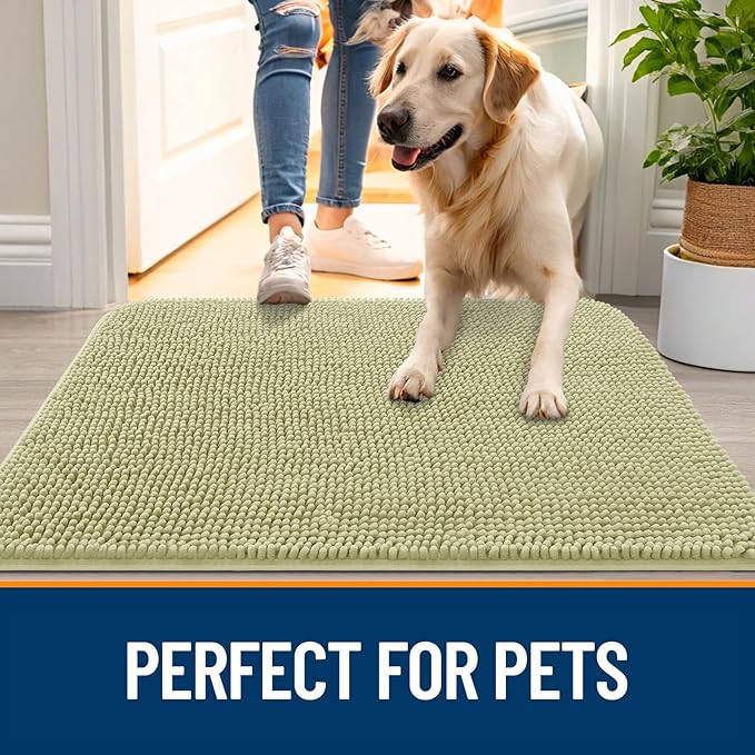 OLANLY Dog Door Mat for Muddy Paws 70x32, Absorbs Moisture and Dirt, Absorbent - Image 6
