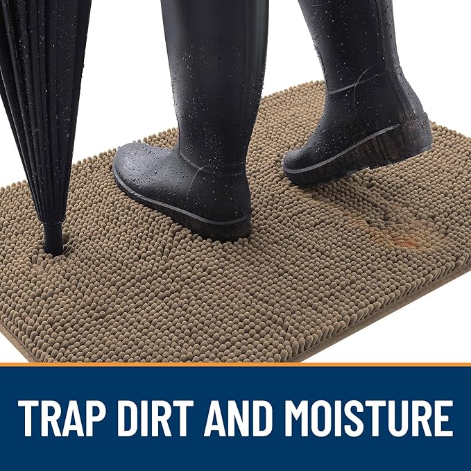OLANLY Dog Door Mat for Muddy Paws 30x20, Absorbs Moisture and Dirt, Absorbent - Image 2