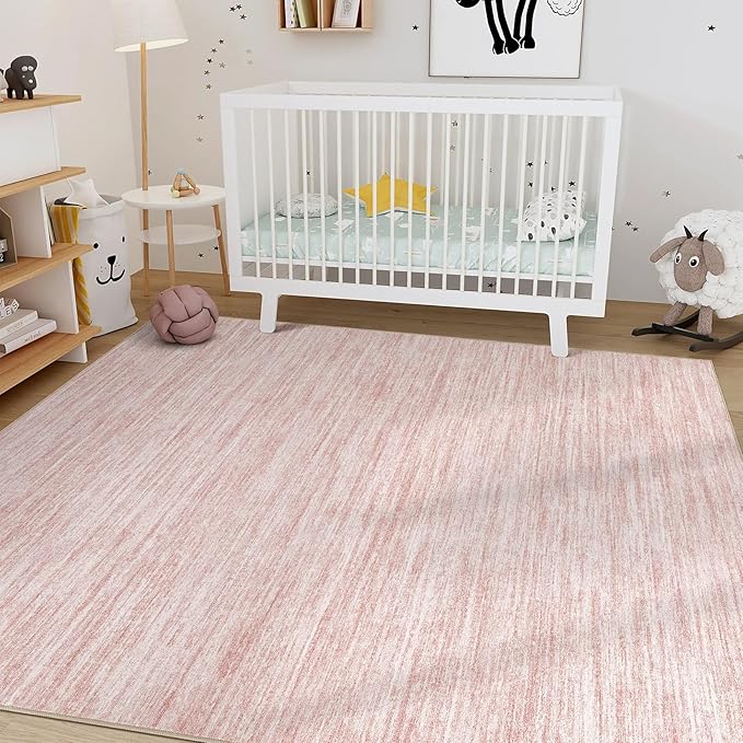 Nakagishi 5X7 Area Rugs Living Room: Washable Large Vintage Rug Neutral - Image 8