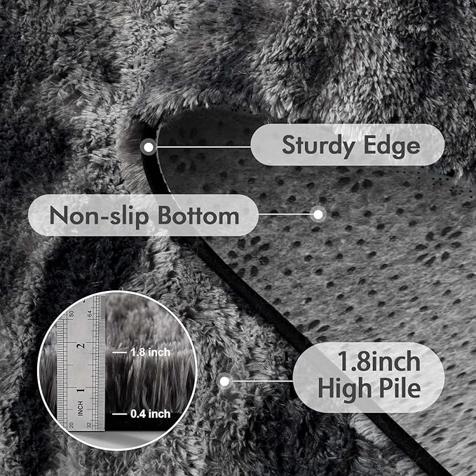 9x12 Ft Extra Large Shag Rugs for Living Room, Ultra Soft Fluffy Furry Area - Image 5