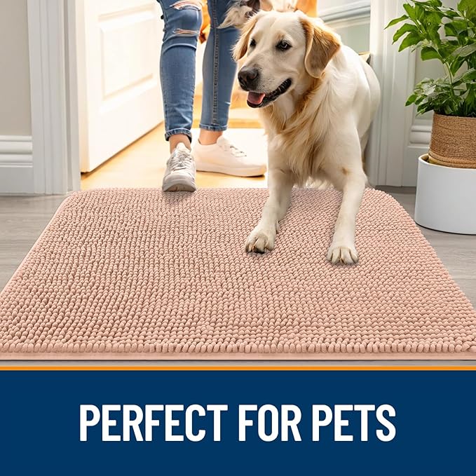 OLANLY Dog Door Mat for Muddy Paws 70x46, Absorbs Moisture and Dirt, Absorbent - Image 6