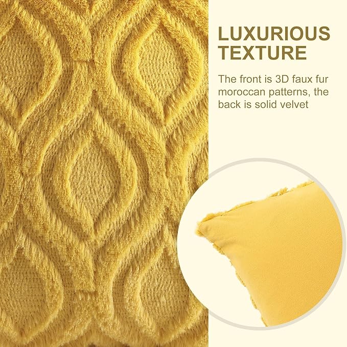 decorUhome Summer Throw Pillow Covers 12x20 Inch Set of 2, Soft Plush Faux Wool - Image 6