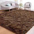 Goideal Fluffy Rug for Bedroom Living Room, 4x6 Brown Area Rugs, Faux Fur Shag by Goideal