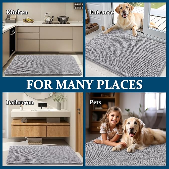 OLANLY Dog Door Mat for Muddy Paws 40x32, Absorbs Moisture and Dirt, Absorbent - Image 8