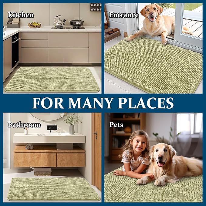 OLANLY Dog Door Mat for Muddy Paws 59x32, Absorbs Moisture and Dirt, Absorbent - Image 8