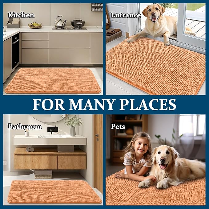 OLANLY Dog Door Mat for Muddy Paws 70x35, Absorbs Moisture and Dirt, Absorbent - Image 8