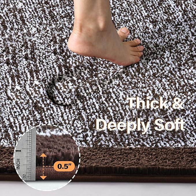 48x32 Large Bathroom Rugs Washable Non Slip, Soft Absorbent Quick Dry Mats - Image 4