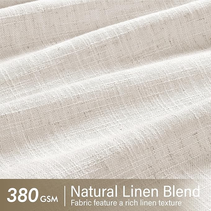 MIULEE Pinch Pleated Thick Linen Curtains 84 Inches Long 2 Panels - Image 4