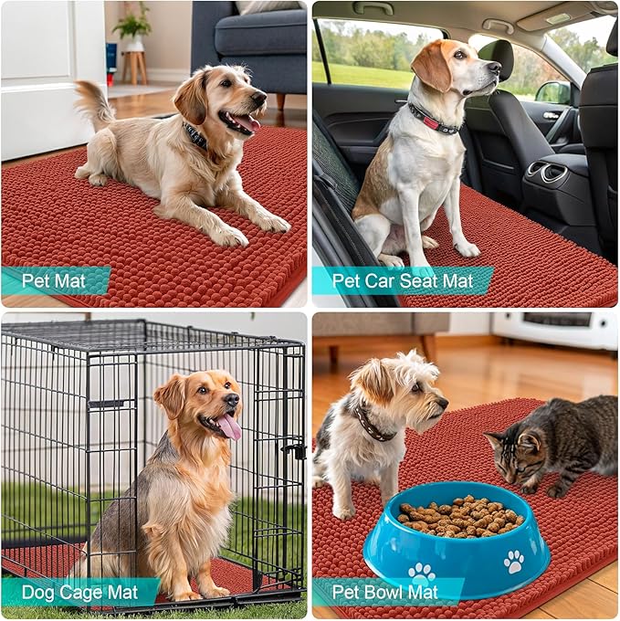 OLANLY Dog Door Mat for Muddy Paws 47x32, Absorbs Moisture and Dirt, Absorbent - Image 7