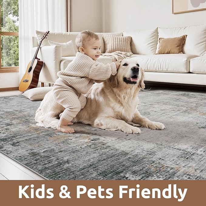 2 x 3 Small Area Rug Indoor Entryway Rug Machine Washable Non Slip Low Pile - Image 5