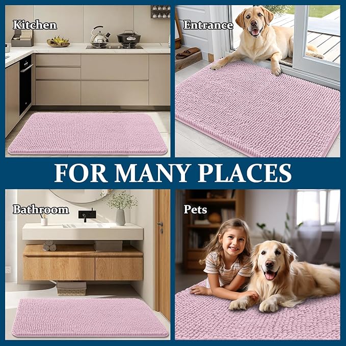 OLANLY Dog Door Mat for Muddy Paws 47x24, Absorbs Moisture and Dirt, Absorbent - Image 8