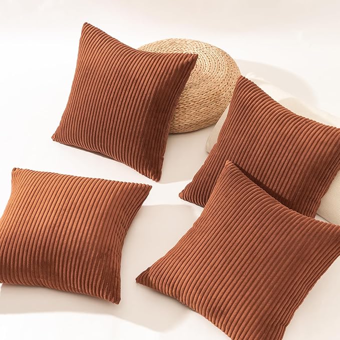 Topfinel Decorative Terracotta Throw Pillow Covers Cushion Cases, Rustic Fall - Image 3