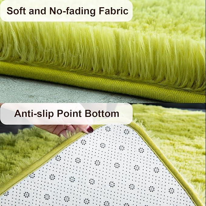 TWINNIS Super Soft Shaggy Rugs Fluffy Carpets 8x10 Feet, Indoor Modern Plush - Image 2