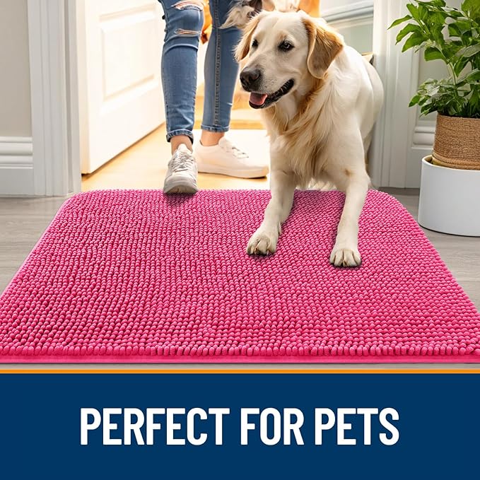 OLANLY Dog Door Mat for Muddy Paws 30x20, Absorbs Moisture and Dirt, Absorbent - Image 6