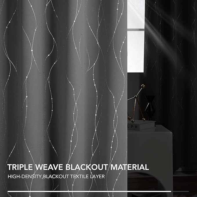 Deconovo Blackout Curtain for Bedroom, 52 x 95 Inch, Thermal Insulated - Image 8