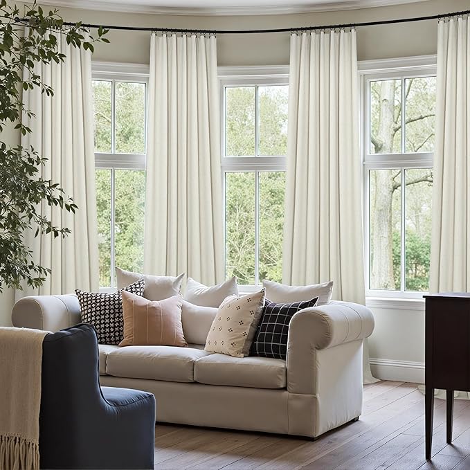102 Inch Blackout Curtains Cream - Image 7