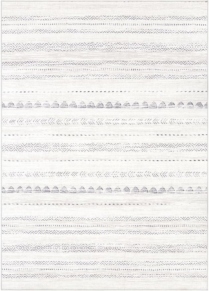 Nakagishi 9x13 Area Rugs Living Room: Washable Boho Large Neutral Soft - Image 8