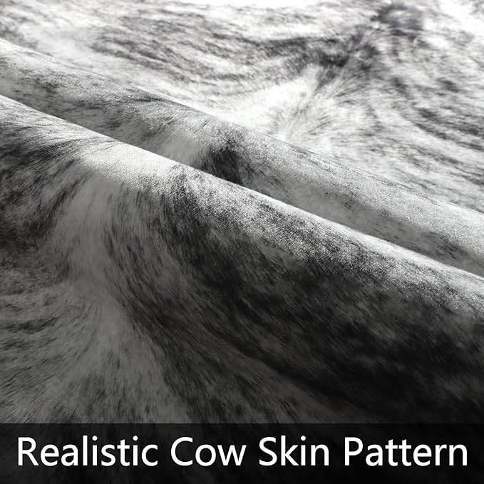 AROGAN Western Decor Faux Fur Cowhide Rug, 6 x 7 Feet Premium Animal Skin Cow - Image 6