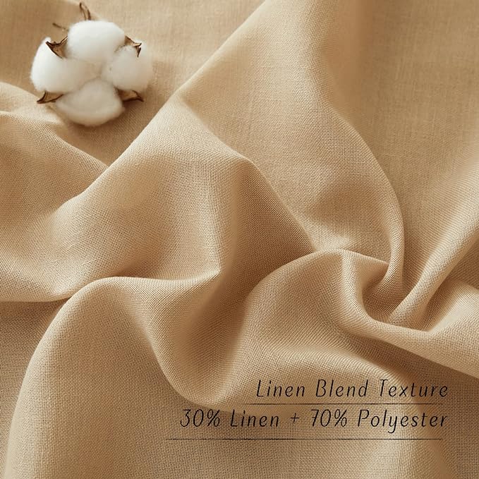 NICETOWN Rustic Linen 144 inch Long Curtains - Image 4