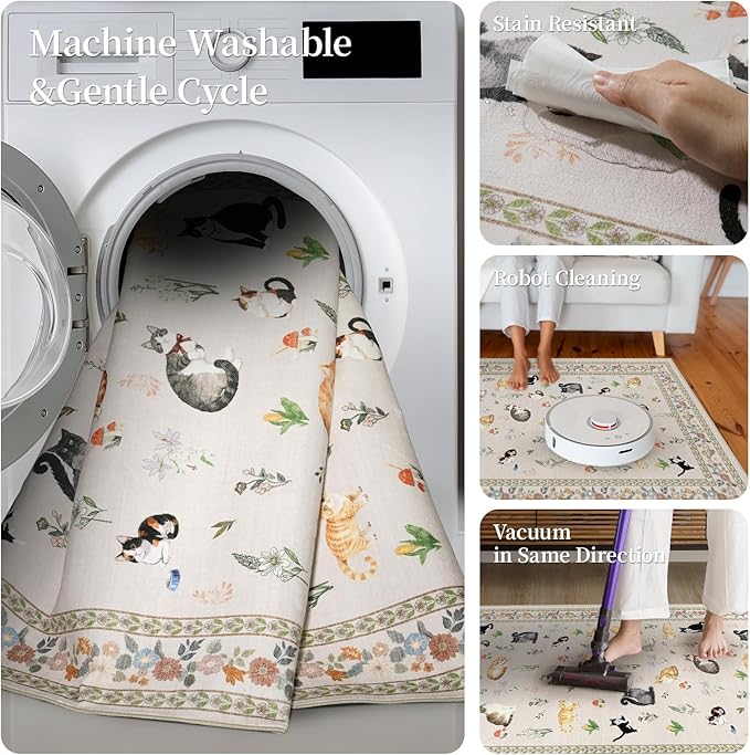 2x6 Washable Kitchen Runner Rug - Image 3