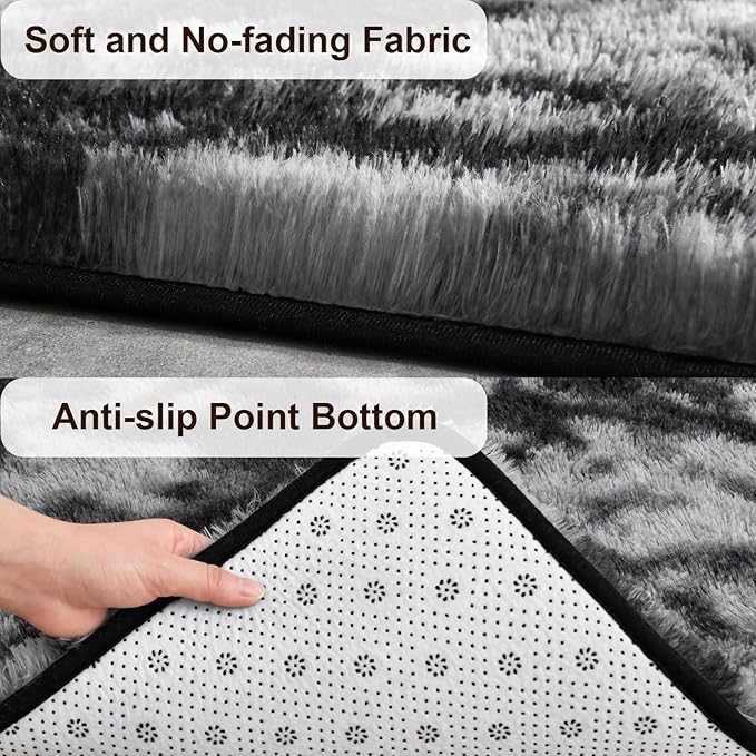 TWINNIS Super Soft Shaggy Rugs Fluffy Carpets 6x9 Feet, Indoor Modern Plush - Image 9