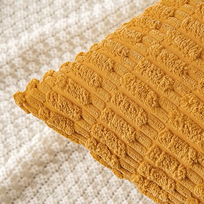 MIULEE Pack of 2 Corduroy Decorative Throw Pillow Covers 18x18 Inch Soft Boho - Image 4